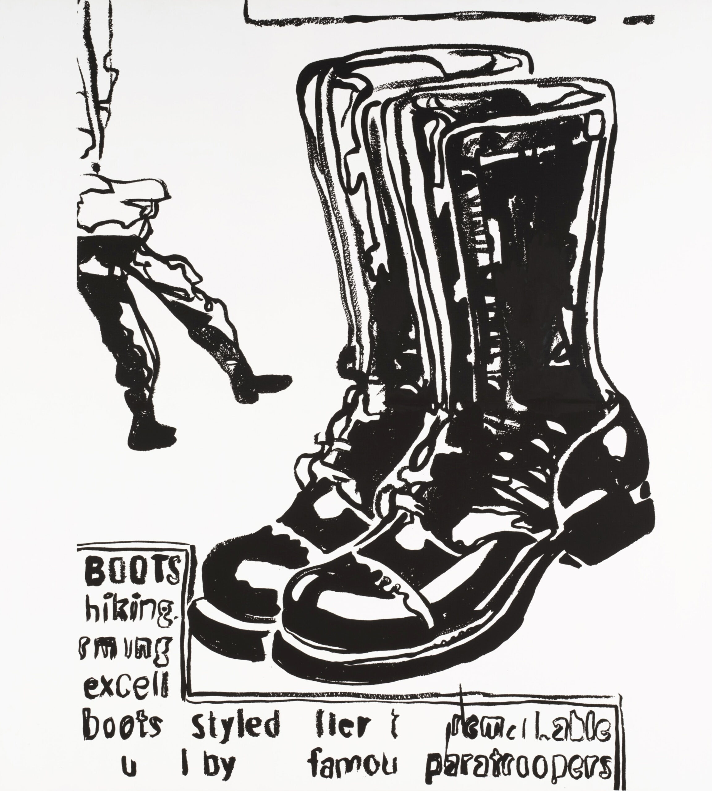 Paratrooper Boots (positive) by Andy Warhol