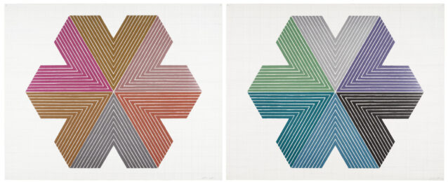 Star of Persia I and Star of Persia II by Frank Stella at Leslie Sacks Gallery