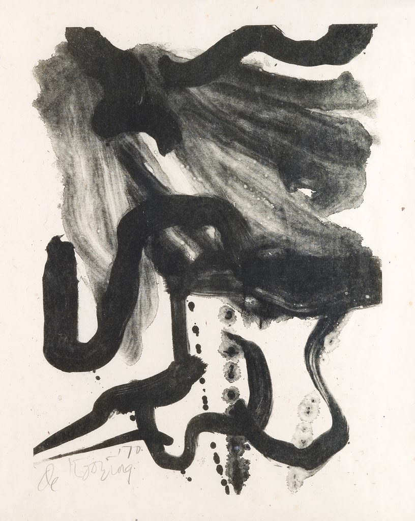 Woman With Long Hair and Corset by Willem De Kooning