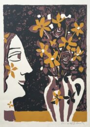 Woman with Flowers by Arnold Blanch at William Chambers Art