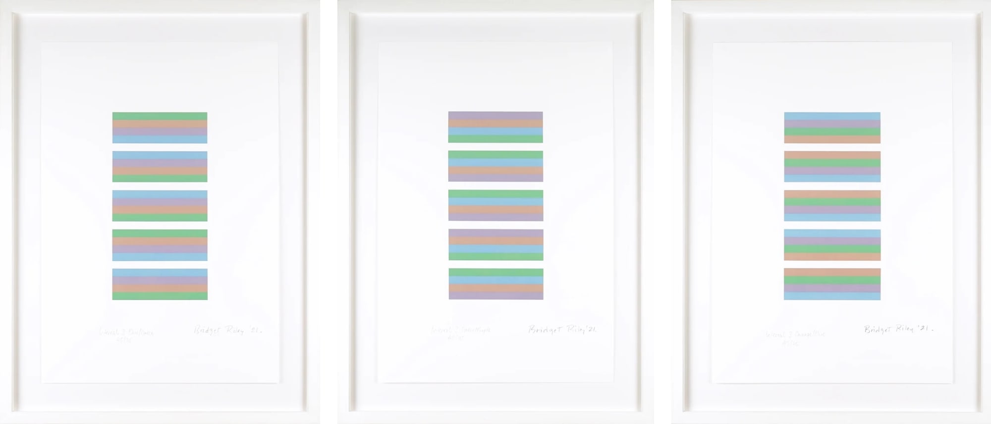 Intervals 3 – Complete Set of 3 by Bridget Riley