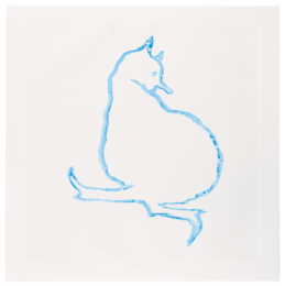 blue line cat by Dasha Shishkin at Flying Horse Editions