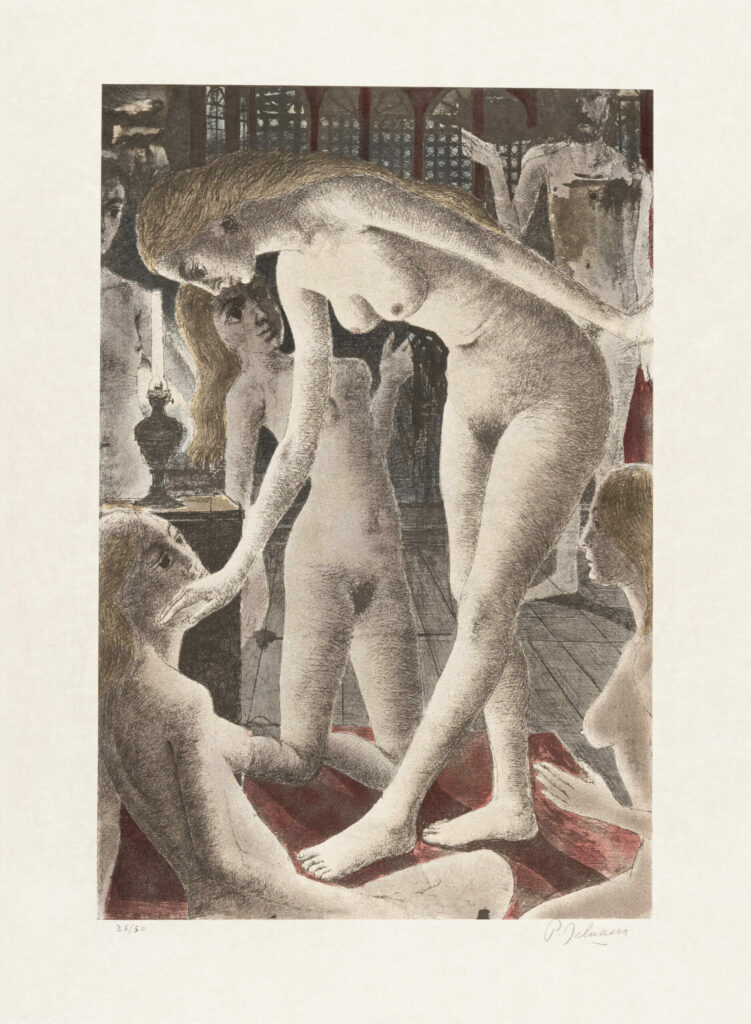 Trois femmes by Paul Delvaux