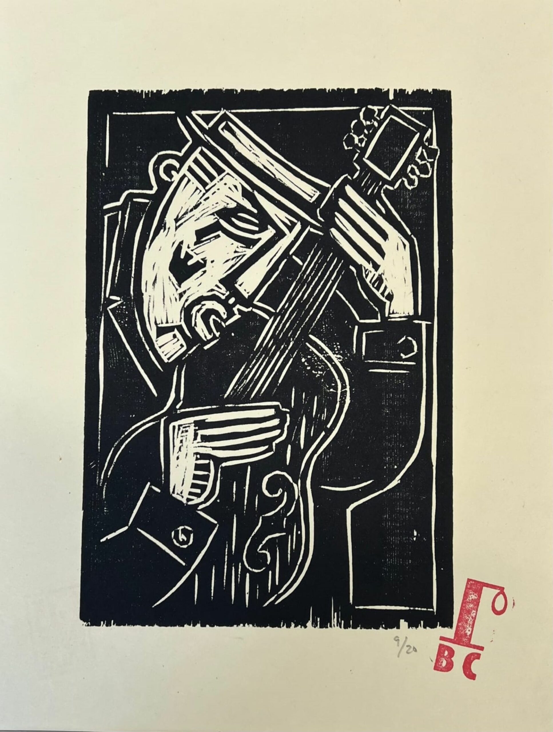 Man With Guitar by Billy Childish