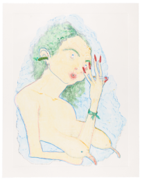 green hair with a pickle and a ribbon by Dasha Shishkin at Flying Horse Editions
