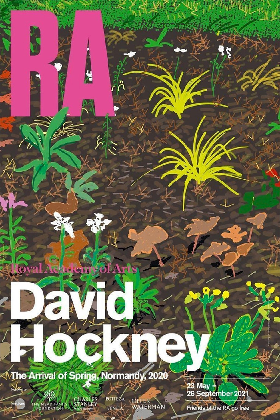 David Hockney The Arrival of Spring, Normandy No.186 Royal Academy Exhibition Poster by David Hockney