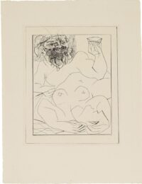 Bacchus et femme nue étendue by Pablo Picasso at Sylvan Cole Gallery