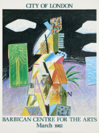 David Hockney Barbican Centre for the Arts Exhibition Poster by David Hockney at Clifton Gallery