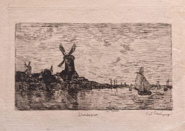 Dordrecht by Karl Pierre Daubigny at Sylvan Cole Gallery