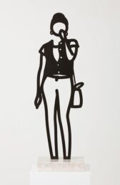 Julian Opie Denim Waistcoat from the Boston Statuettes Series (Standing Female Statue, Figure) by Julian Opie at Clifton Gallery