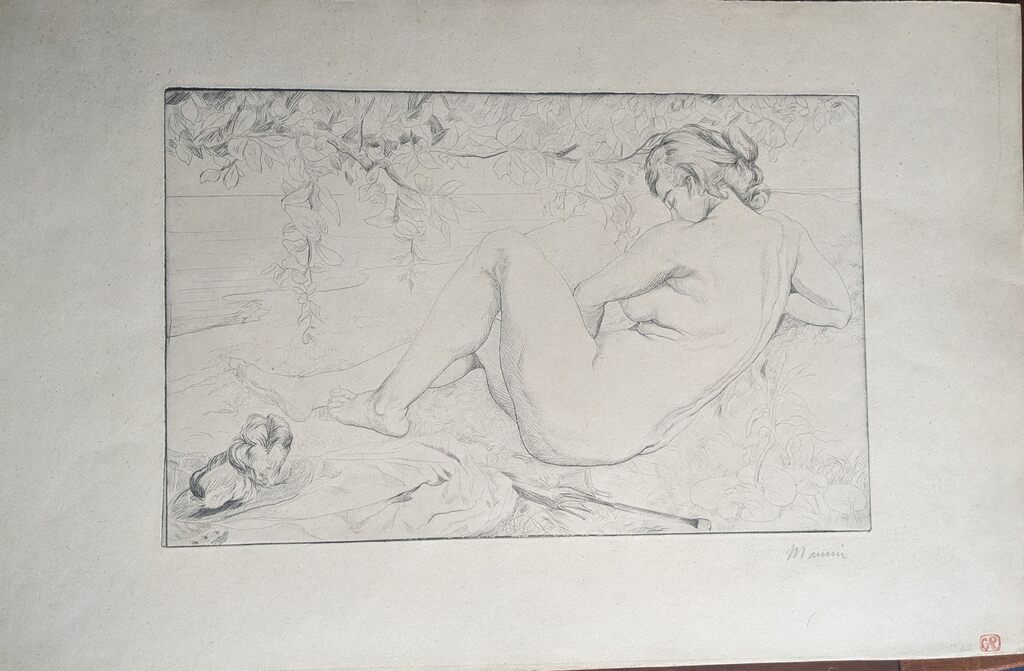 Nu allongé de dos by Charles Maurin