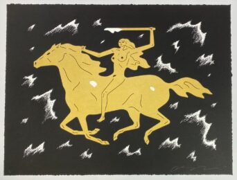 Sirens of the Night (gold) by Cleon Peterson at Dellasposa