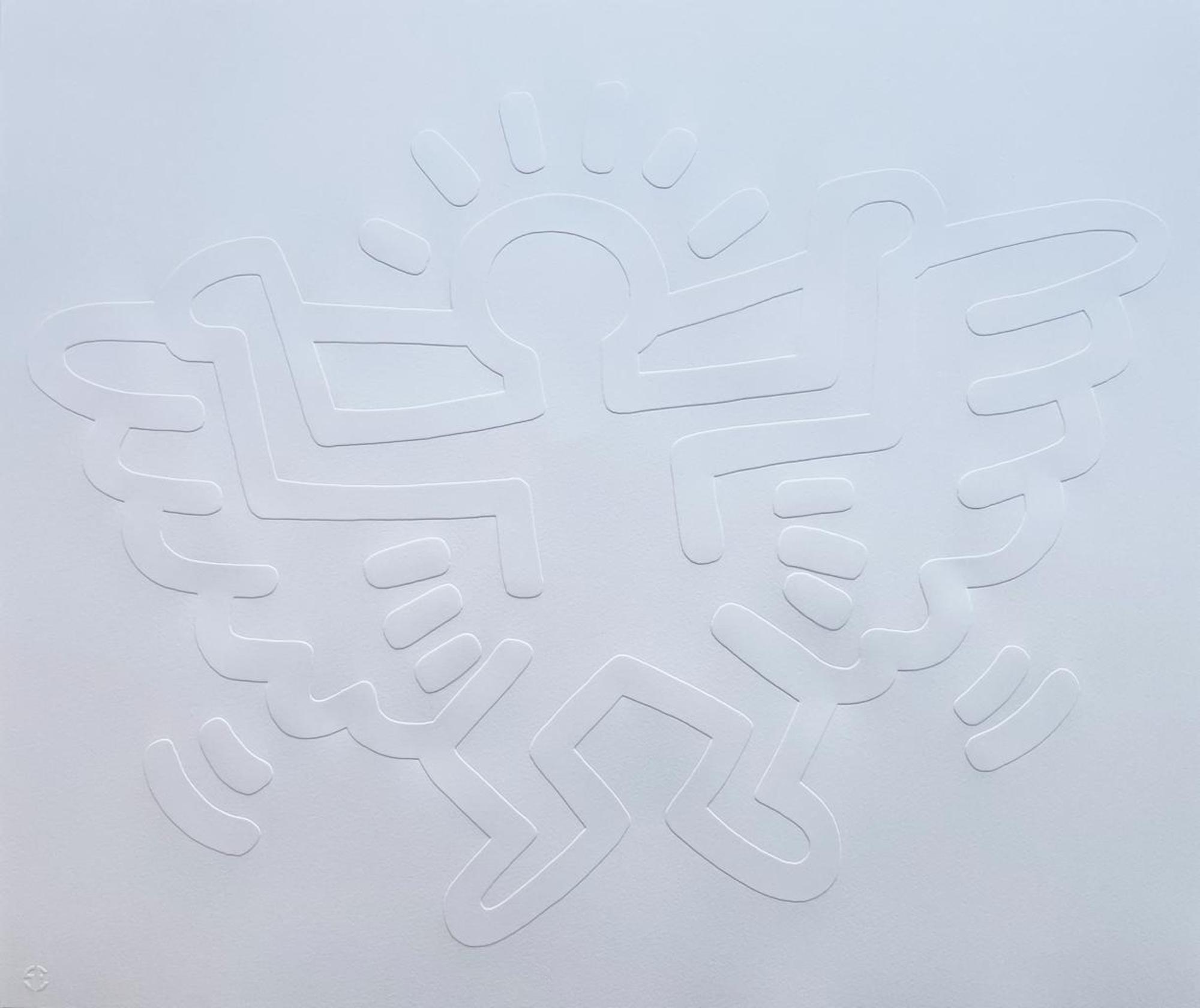 White Icons (C) – Winged Angel by Keith Haring