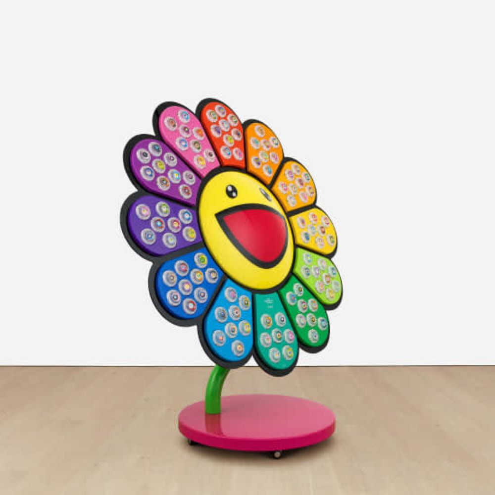 Jellyfish Eyes × E-ma Flower Stand Happy Rainbow by Takashi Murakami