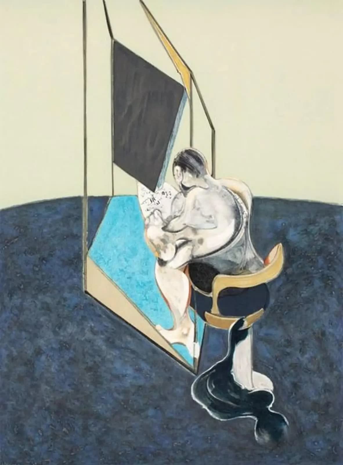 Three Studies of Male Back (One Work – Central Panel of the Triptych) by Francis Bacon