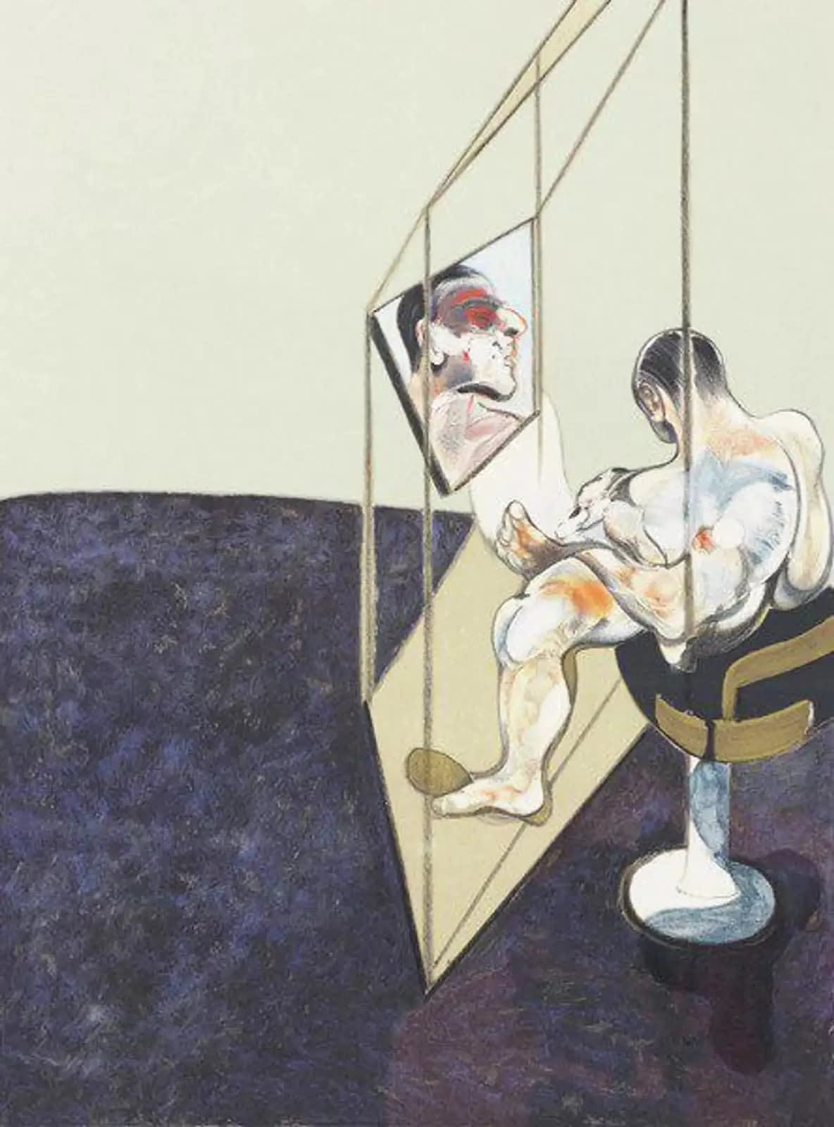 Three Studies of Male Back (One Work – Right Hand Panel of the Triptych) by Francis Bacon