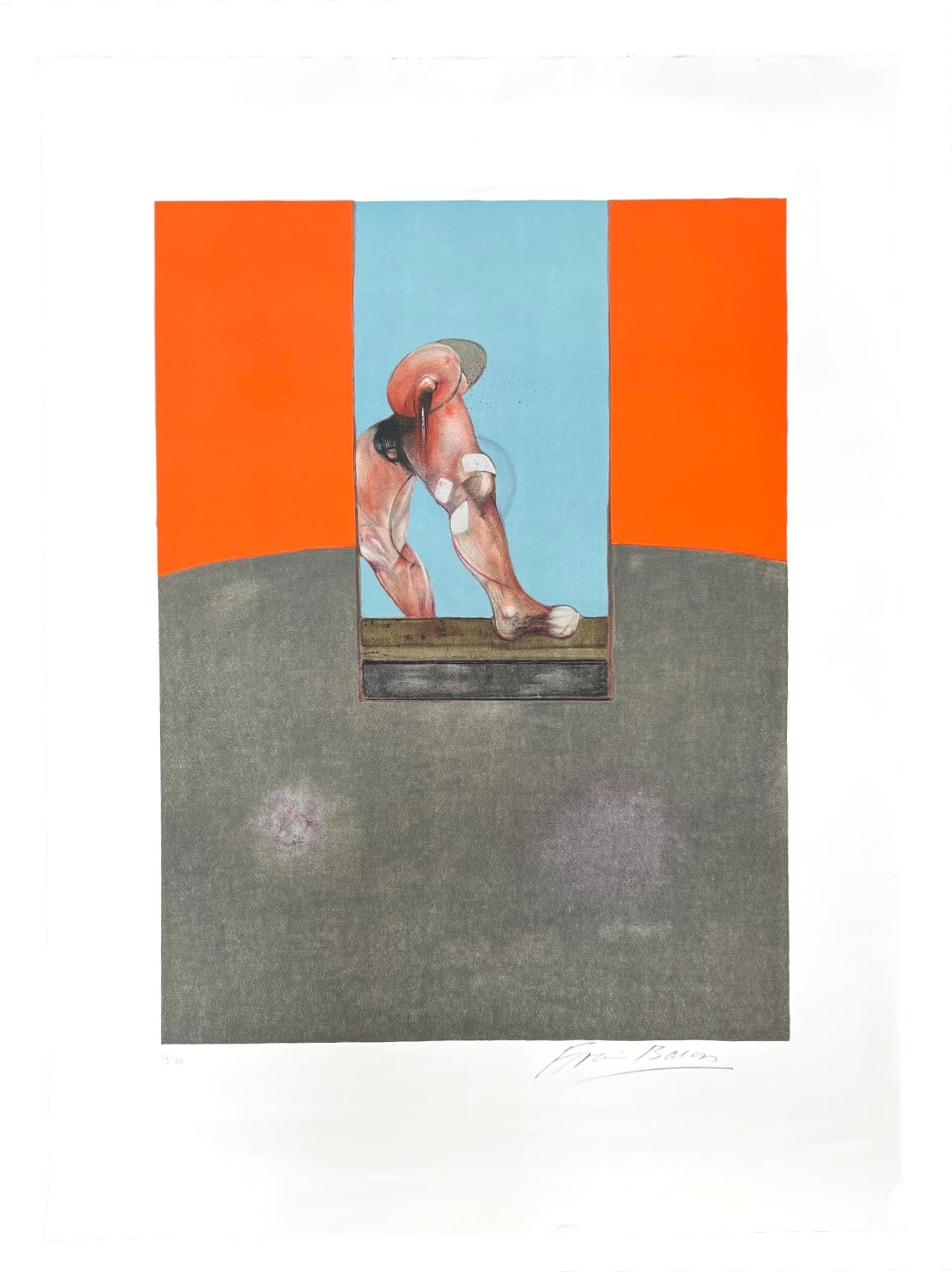 Tryptych 1987 D’apres Study for a Bullfight (Central Panel) by Francis Bacon