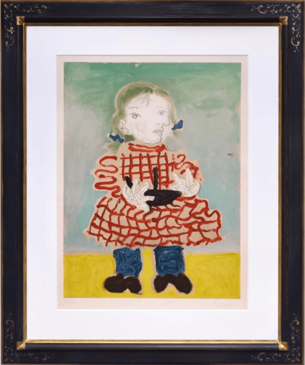 Portrait De Maya Au Bateau [portrait of Maya With a Boat] by Pablo Picasso