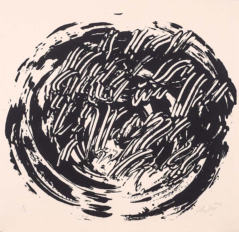 Ouroboros 2018 sw, 08 by Gunther Uecker