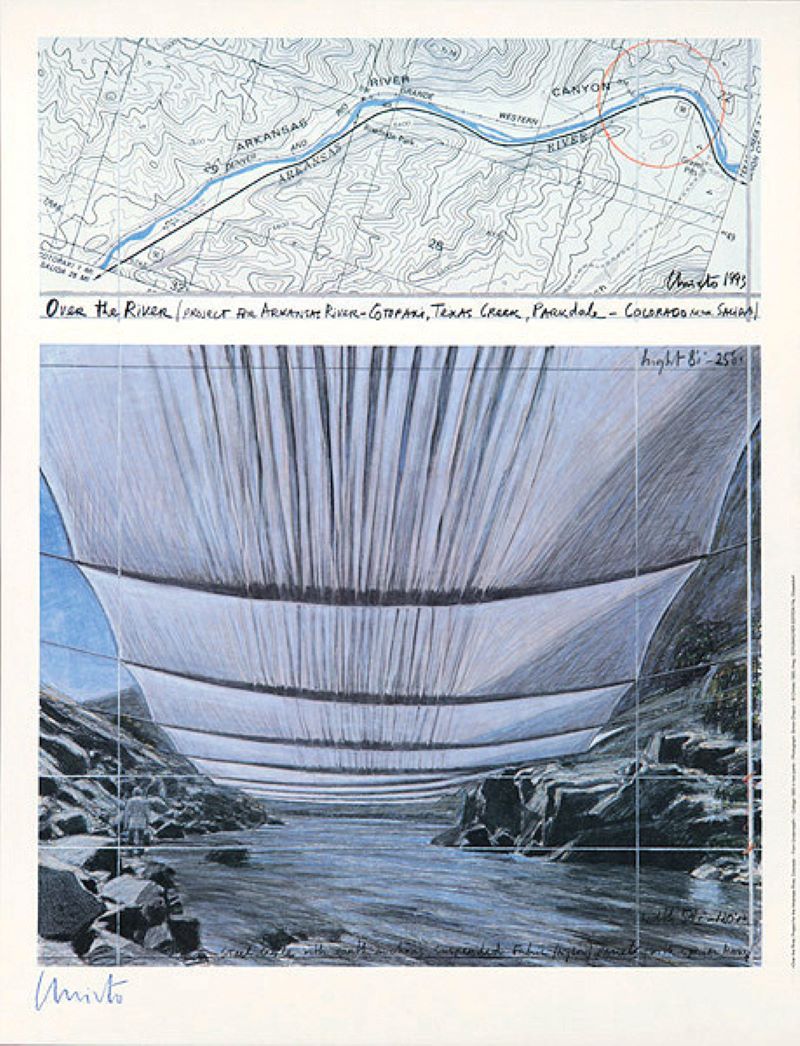 Over the River II Underneath by Christo and Jeanne-Claude