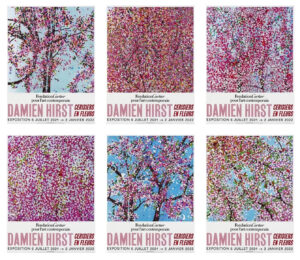 Damien Hirst The Set of 6 Foundation Cartier Cerisiers En Fleurs Cherry Blossoms by Damien Hirst at Clifton Gallery