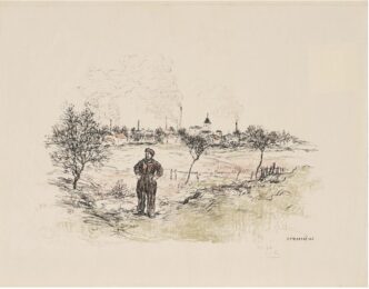 Le terrassier de la plaine Saint-Denis by Jean-François Raffaelli at Sylvan Cole Gallery