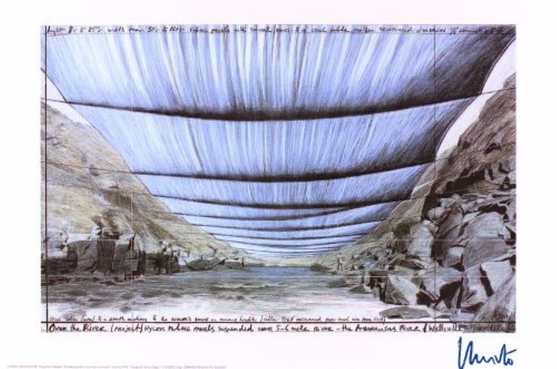 Over the River IV Underneath by Christo and Jeanne-Claude