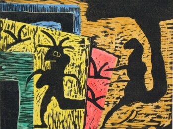 Set of three woodcuts by Victór Mira at Petersburg Press