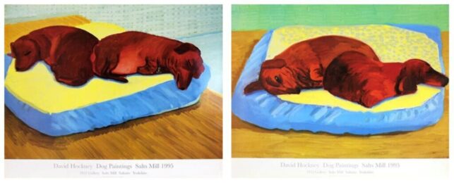 The Set of Two – Dog 38 and Dog 43 by David Hockney at Clifton Gallery