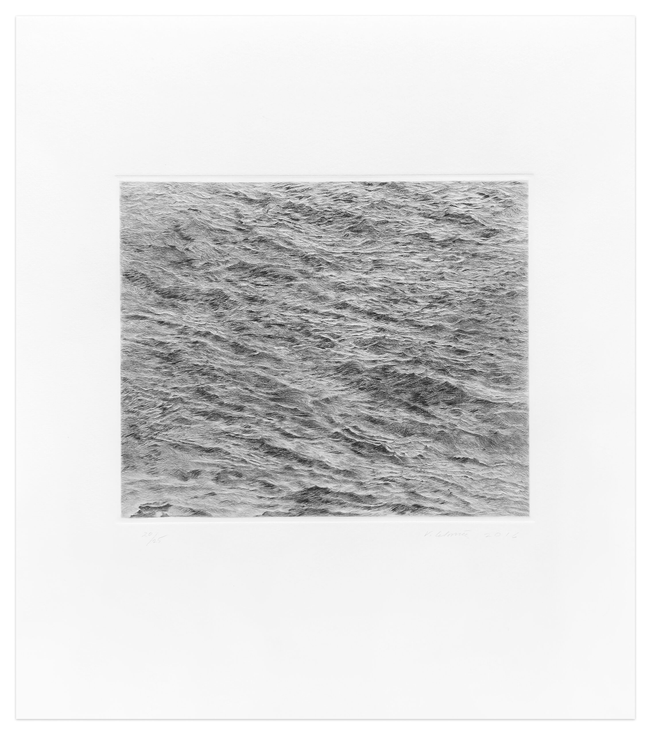 Untitled (Ocean Drypoint) by Vija Celmins