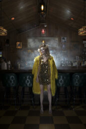 Grit And Glamour, Dive Bar Damsel by Formento x Formento at Addicted Art Gallery