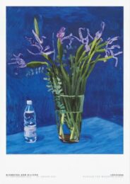 Iris With Evian Bottle (Poster) by David Hockney at Dovehouse Contemporary