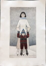 The Skaters by Will Barnet at Sylvan Cole Gallery