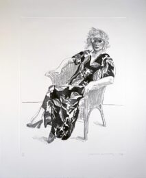 Celia in Wicker Chair (Black State) by David Hockney at Hamilton-Selway Fine Art