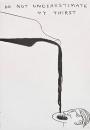 Do Not Underestimate My Thirst by David Shrigley at Dovehouse Contemporary