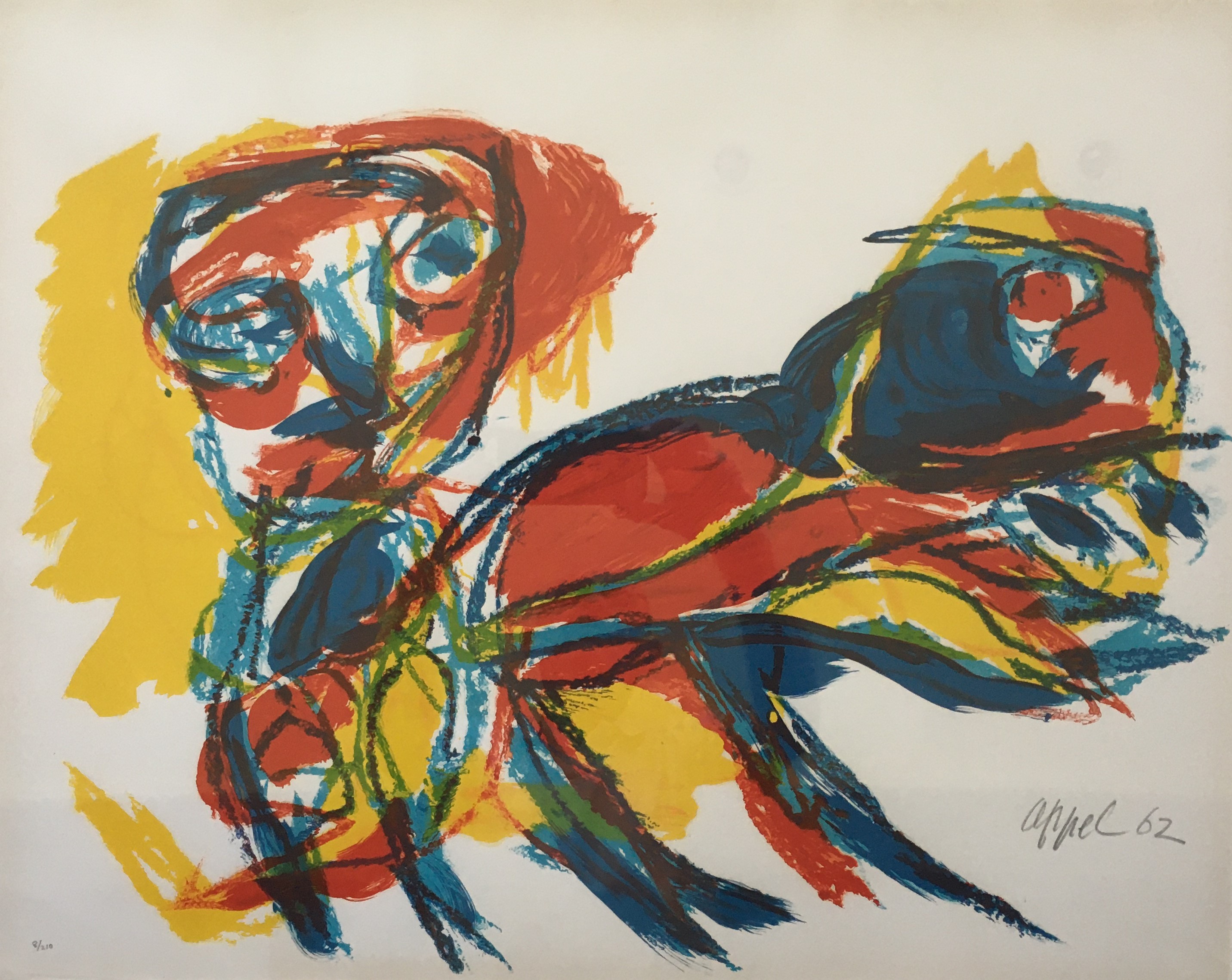 Figure et animal by Karel Appel