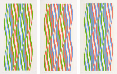 Green Dominance, Blue Dominance, Red Dominance (Complete Set of Three) by Bridget Riley at Dovehouse Contemporary