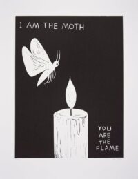 I Am The Moth You Are The Flame by David Shrigley at Dovehouse Contemporary