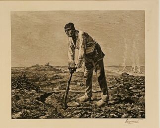 Labor or Farmer with a Hoe by Félix Bracquemond at Chicago Fine Prints