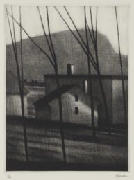 Landscape w/two chimneys by Robert Kipniss at ebo Gallery