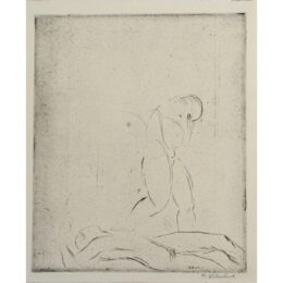 Liegender Mann, stehende Frau, Skizze by Wilhelm Lehmbruck at Sylvan Cole Gallery