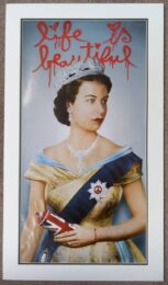Poster Print ‘Life Is Beautiful’ Queen Elizabeth II by Mr Brainwash at Dovehouse Contemporary