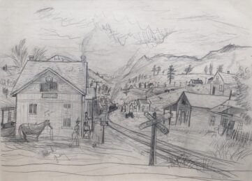 Railroad Crossing – Creede, Colorado by Doris Lee at William Chambers Art