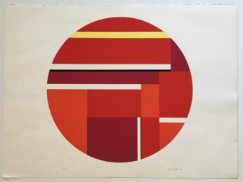 Red Tondo III by Ilya Bolotowsky at William Chambers Art