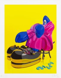 Seated Lobster Portrait 2022 (Yellow) by Philip Colbert at Dovehouse Contemporary