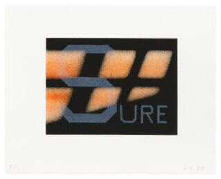 Sure from the That is Right portfolio by Ed Ruscha at Krakow Witkin Gallery