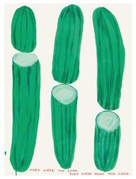 They Were Too Long – Cucumber by David Shrigley at Clifton Gallery