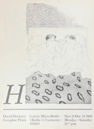 Two Boys Aged 23 or 24 Galerie Mikro Berlin 1968 by David Hockney at Clifton Gallery