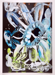 Wallflower Monotype (Blue/Yellow/Shimmer Black No. 1) by Catherine Howe at Manneken Press (IFPDA)
