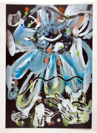 Wallflower Monotype (Blue/Yellow/Shimmer Black No. 2) by Catherine Howe at Manneken Press (IFPDA)